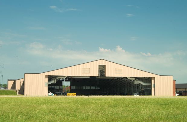The 126th Maintenance Group aircraft hangar.